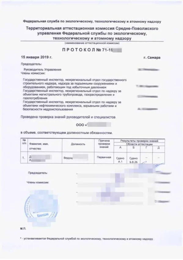 Как выглядит протокол по промышленной безопасности